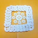 CS05 Plastic Button - square and circle -   Polyester Chalk Button